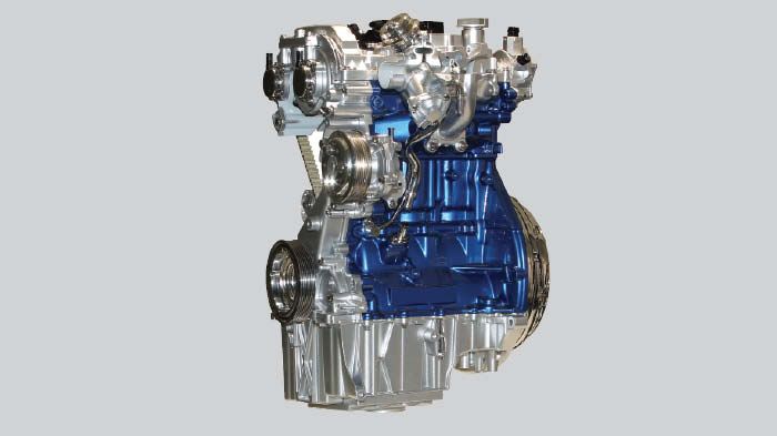 O 1.000άρης EcoBoost έχει τις απολύτως compact διαστάσεις, χωρητικότητα μόλις 999 κ.εκ. και μικρή σε διαστάσεις τουρμπίνα, για μέγιστη όμως απόδοση.